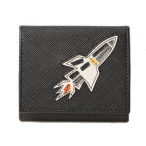 Prada Handbags - Prada Coin Case Saffiano Black